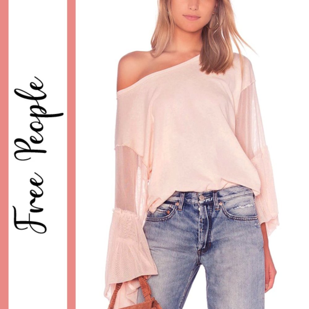 Free People | 'Still Got It' Mesh Bell Sleeve Top
